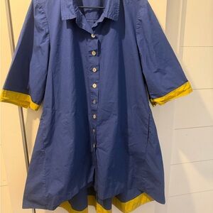 Blue and Yellow Women's Dress